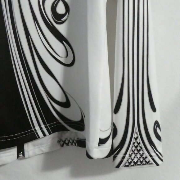 CATWALK | medium | White Zip-Up Jacket With Incredible All-Over Print Design - Picture 14 of 15